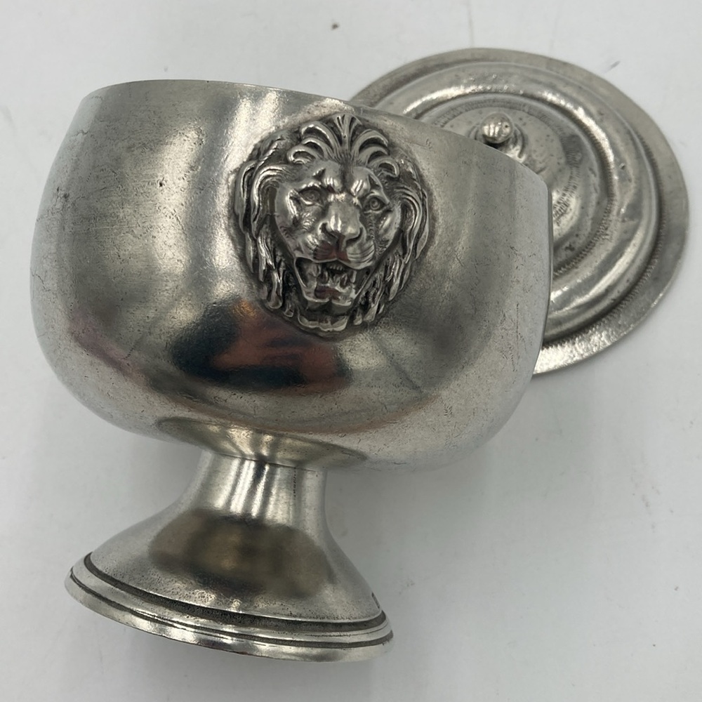 Pewter Goblet with Lid - Picture 2 of 5